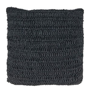 Saro Lifestyle Outdoor Zen Raffia Poly Filled Throw Pillow - 1 of 3