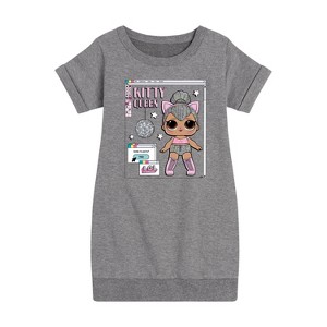 Girls' - LOL Surprise! - Computer Design Graphic Short Sleeve Fleece Dress - 1 of 4