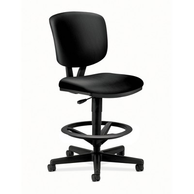 Volt SofThread Leather Office Stool for Standing Desk Black - HON