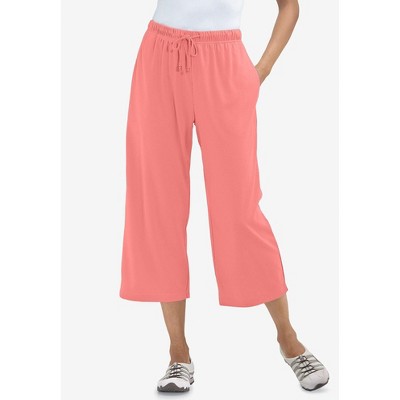 Woman Within Plus Size Petite Sport Knit Capri Pant