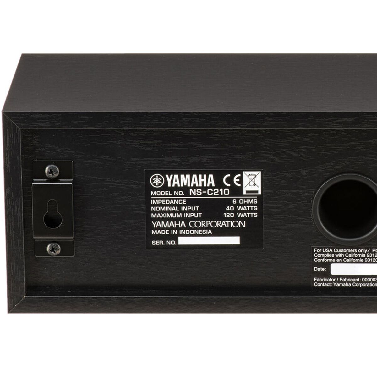 Yamaha NS-SW100BL 10 Inch Powered Subwoofer & NS-C210BL Center Channel Speaker Bundle - thumbnail 9