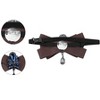 INSPIRE CHIC Women's Satin with Blue Rhinestone Bow Tie One Size Dark Brown - 3 of 4