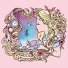 Junior's Women Alice in Wonderland Artistic Alice Long Hair Tea Party T-Shirt - image 2 of 4