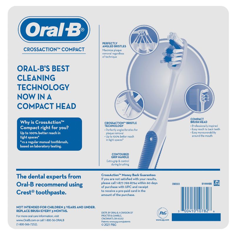Oral-B Cross Action Manual Toothbrush - 6ct - Soft, 4 of 13