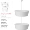 Tree Nest Sunny Smooth Round Hanging Planter, White - 4 of 4