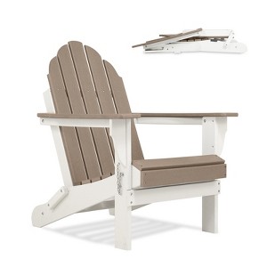 Aoodor HDPE Outdoor All-Weather Folding Adirondack Chair for Patio, Garden, Backyard, Deck Lawn Fire Pit 32'' (L) x 29'' (W) x 37'' (H) - 1 of 4