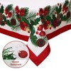 Christmas Tablecloth Dining Table Cover Christmas Table Decorations for Kitchen Dining Room Banquet Party Indoor & Outdoor - 2 of 4