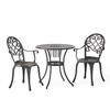 Infurnic Patio Seating Sets Modern Outdoor Furniture Set Featuring Unique Design,Perfect for Gardens, Living Spaces, Black, 20.75"*21"*34" - 2 of 4