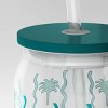14.5 fl oz Glass Straw Tumbler Paradise Palm - Room Essentials™ - 3 of 3