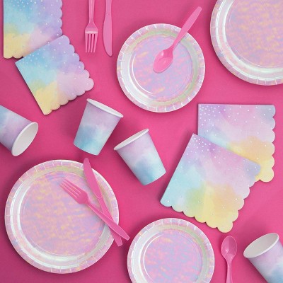 Iridescent Large Paper Plates — The Kits & Pieces