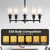 3-Light Chandelier for Dinning Room Kitchen Farmhouse Chandelier with Clear Glass - 2 of 4