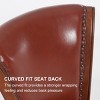 TIRAMISUBEST Bar Stools with Back,Cow top Leather Wooden Bar Stools - 4 of 4