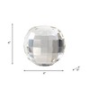 Sagebrook Home 4" Crystal Orb Decor - Contemporary Elegant Clear Frosted Round Crystal Decorative Table or Desk Accent - 4 of 4