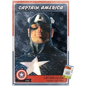 Trends International Marvel Comics - Captain America Card Unframed Wall Poster Prints - 1 of 4