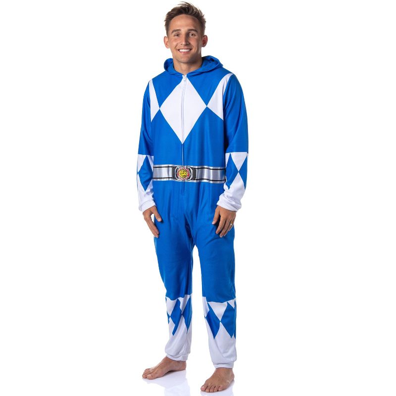 Power Rangers Costume Union Suit One Piece Pajama Outfit For Men And Women Multicolored, 5 of 7