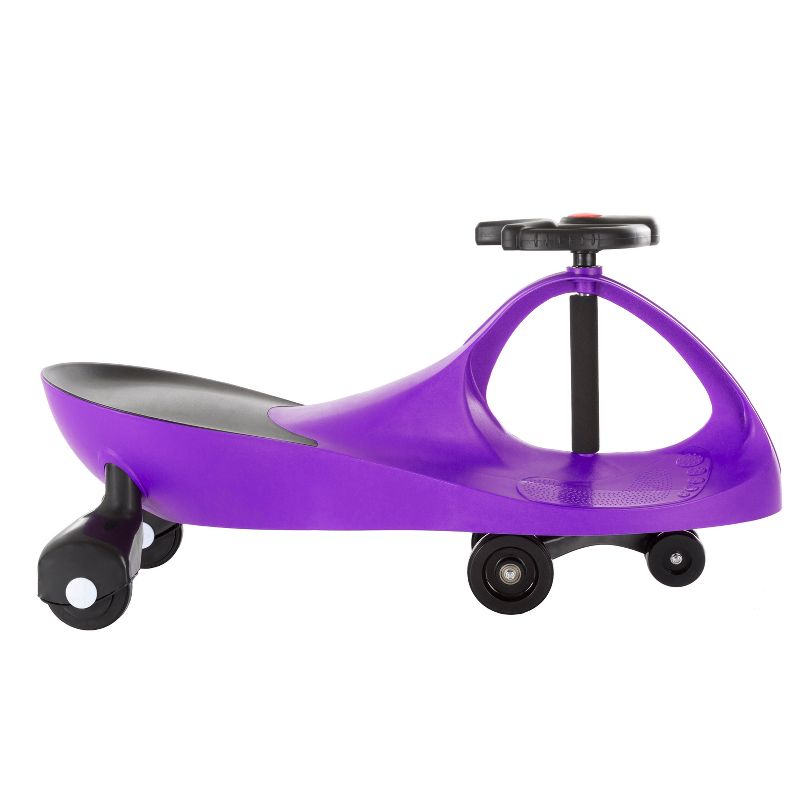 Toy Time Kid's Zig Zag Wiggle Car Ride-On - Purple and Black, 3 of 7