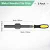 Unique Bargains Half-Round Metal File High Carbon Steel Diamond PVC Grip Handle Hand Files - 3 of 4
