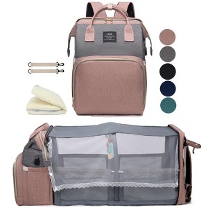 Narwey Diaper Bag Backpack with Changing Station: Pink Baby  display picture 1