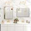 Apmir Rectangular Aluminum Alloy Framed and Tempered Glass Wall Bathroom Vanity Mirror in Matte Black/ Gold/ Silver/ Brown - 3 of 4