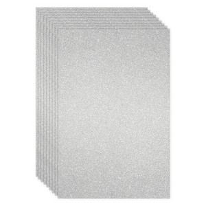 Best Paper Greetings 24 Sheets Silver Glitter Cardstock Paper for Scrapbooking, Arts, DIY Sparkle Crafts, 250gsm, Double-Sided, 8 x 12 In - 1 of 4