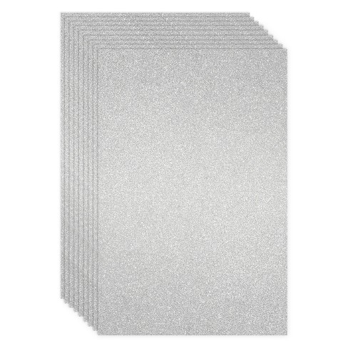 Best Paper Greetings 24 Sheets Silver Glitter Cardstock Paper For  Scrapbooking, Arts, Diy Sparkle Crafts, 250gsm, Double-sided, 8 X 12 In :  Target