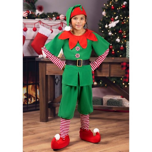 Elf Costume Men's Christmas Santa's Buddy Elf Helper Cosplay