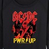 Women's - AC/DC - Pwr Up Lightweight French Terry Wide Neck Long Sleeve Graphic Shirt - 2 of 4
