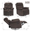 Kumasinova Small Rocker Recliner Chair for Adults,360° Swivel Recliner with Adjustable Backrest,Single Sofa for Living Room,Bedroom,Apartment - 3 of 4
