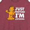 Women's - Garfield - Pretend Im Listening Graphic Racerback Tank - 2 of 4