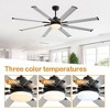 Airsurfer 72" Modern Large Ceiling Fan with Dimmable LED Light & Reversible Motor, Remote Control, for Indoor/Outdoor Covered Spaces - 4 of 4