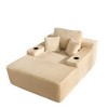 XIZZI 67" Oversized Chaise Lounge Indoor, No Assembly Required, Upholstered Sofa Bed with Throw Pillows & Optional Cup Holder for Extra Comfort - 2 of 4