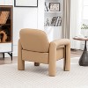 SEYNAR Modern PU Leather Accent Chair with Tubular Multifunctional Legs for Living Room - 4 of 4
