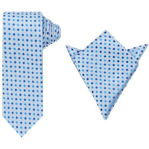 INSPIRE CHIC Men's Polka Dots Classic Pocket Square Tie Sets - 1 of 4