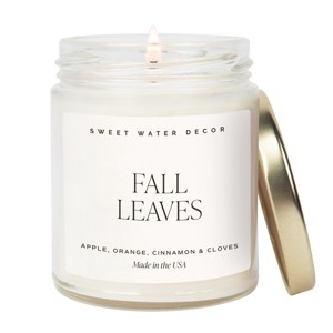 Sweet Water Decor Fall Leaves - 9oz Clear Candle - 1 of 1