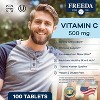 Freeda Vegan Vitamin C 500mg – Immune Support, Skin & Hair Health – Kosher, Gluten-Free, No Artificial Flavors - 2 of 4