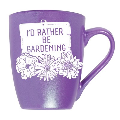 Elanze Designs I'D Rather Be Gardening Passion Purple 10 ounce New Bone China Coffee Cup Mug