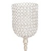 19" x 6" Glam Inverted Bell Shaped Aluminum Iron and Crystal Candle Holder - Olivia & May: Luxury Tabletop Votive Stand - 4 of 4