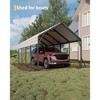 13'x16'x11' Metal Carport, Steel Heavy Duty Car Ports for All-Weather, for Cars, Motorcycles, ATV, or Boats, N.W. 500 Lbs - 2 of 4