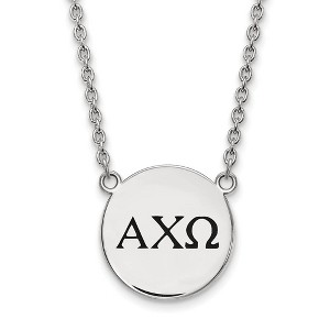 Black Bow Jewelry Sterling Silver Alpha Chi Omega Greek Life Necklace 18 Inch - 1 of 4