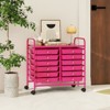 Tangkula 20-Drawers Rolling Storage Cart with Organizer Top - 2 of 4
