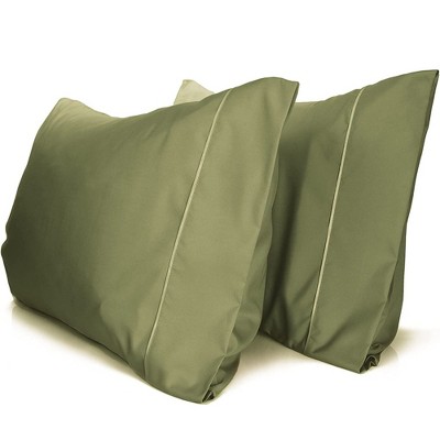LuxClub 2 PC Performance Microfiber Solid Pillowcase Set