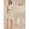 INSPIRE CHIC Women's Business Casual Sleeveless Dress and Long Sleeve Blazer Dress 2-Piece Suit Sets - 2 of 4