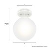 Hunter Fans 7.9" Hepburn Ceiling Light Matte White Finish 1-Light Flush Mount - 3 of 4