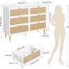 Dresser for Bedroom with 6 Drawers, 31.5" Farmhouse Chest of Drawers Closet with Metal Handle, Wooden Dresser Organizer, for Bedroom, Living Room - 2 of 4