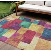 Gold Navy Blue And Purple Geometric Washable Indoor Outdoor Area Rug - 2 of 4