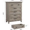 Acekool 5-Drawer Tall Dresser, Vertical Storage Chest, 41.3" Modern Wooden Dresser, for Bedroom Living Room Entryway - 2 of 4