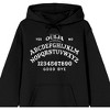 Ouija Game Board Women’s Black Long Sleeve Hooded Sweatshirt - 2 of 3