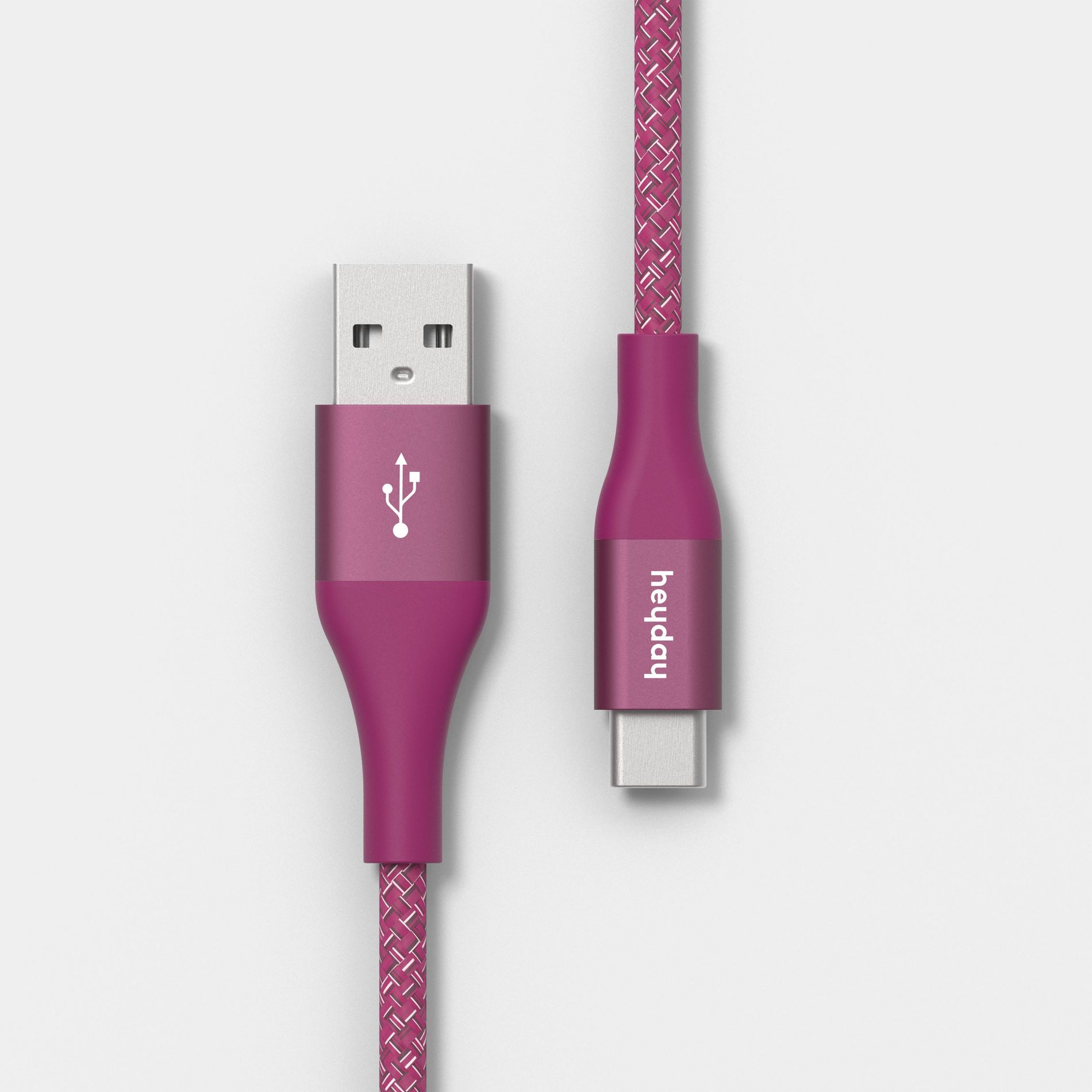 4' USB-A to USB-C Braided Cable - heyday™ Velvet Plum