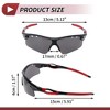 Unique Bargains Motorcycle Riding Goggles PC Tri-acetel for Outdoor Sports Dirt Bike Dark Gray Lens Red Black Frame 1Set - 4 of 4