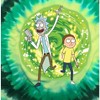 Rick and Morty Men's Large Portal Tie Dye T-Shirt - 2 of 2